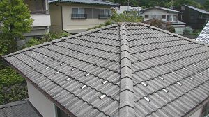 奈良県宇陀市　25年以上無塗装のモニエル瓦の屋根調査