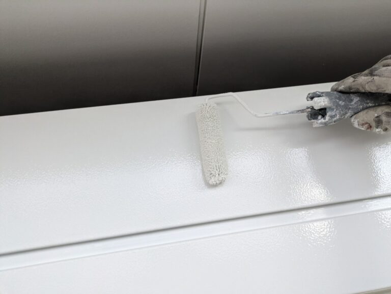 シャッターボックス 上塗り塗装