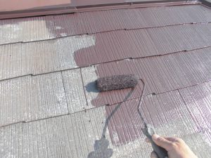 伊賀市　スレート屋根にシリコン塗料で塗装リフォーム工事