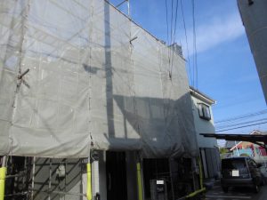 奈良県橿原市　屋根外壁塗装用足場