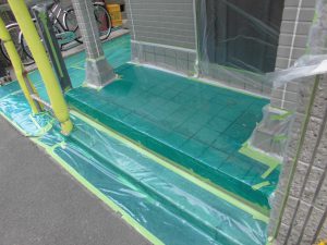 奈良県橿原市　外壁屋根塗装前の養生1