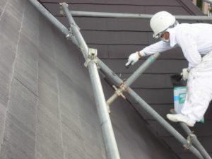 奈良県橿原市　水性シリコン塗料を屋根に塗装工事