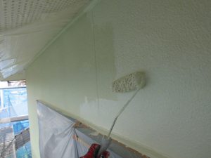 奈良県宇陀市　断熱効果のある塗料のガイナを外壁に塗装