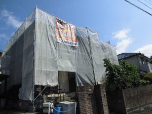 奈良県宇陀市　水性シリコン塗料をサイディング壁に塗装