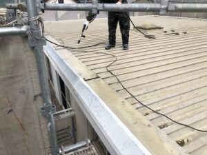 名張市　屋根塗装　高圧洗浄4