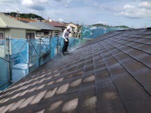 三重県名張市M様　屋根塗装　高圧洗浄3