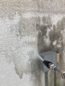 三重県名張市Y様　外壁塗装　高圧洗浄1