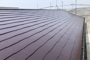 奈良市　耐用年数25年の遮熱塗料をスレート屋根に塗装