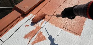 橿原市　耐用年数20年のガイナを屋根に塗装リフォーム