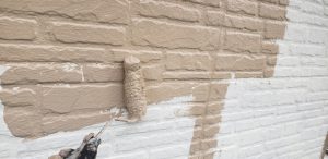 磯城郡三宅町　冬は断熱、夏は遮熱効果のガイナを外壁塗装