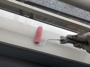 ベランダの手すり プライマー塗布