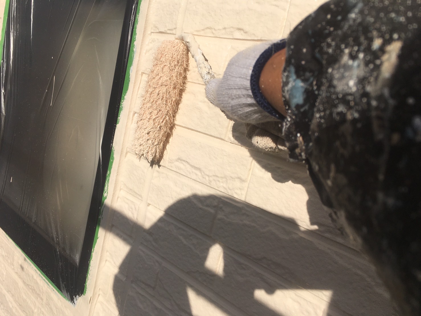 宇陀市D様邸 外壁塗装 ホワイト系カラー上塗り 窓まわり