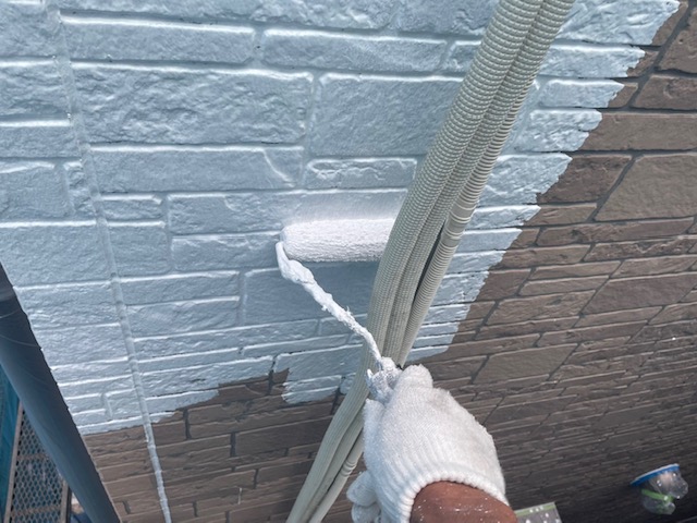 伊賀市S様邸 下塗り施工の様子2